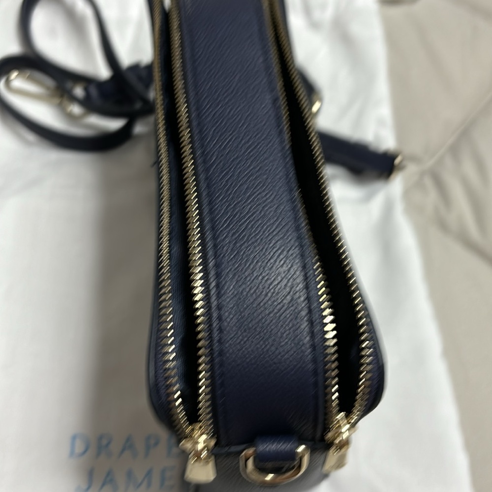 Draper James Gingham Crossbody Bag Navy/White - Picture 4 of 8